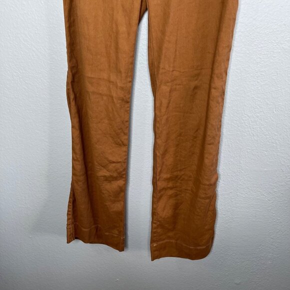 Maeve By Anthropologie Womens Relaxed Leg Trouser Pants Linen Blend Size 2 - Picture 7 of 13